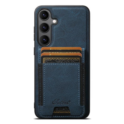 Suteni H17 Litchi Texture Leather MagSafe Detachable Wallet Phone Case, For Samsung Galaxy S25 5G...