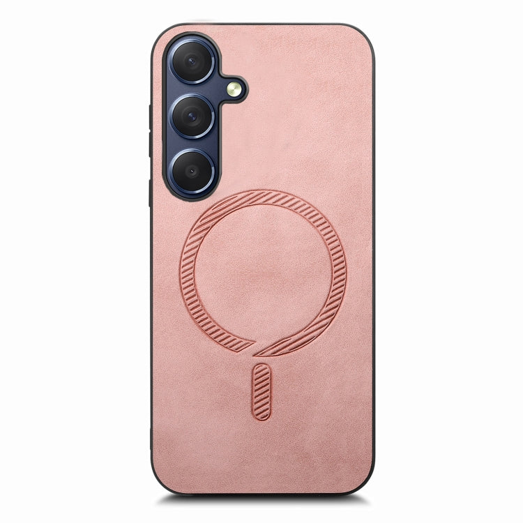 Solid Color Retro Magsafe PU Back Cover Phone Case