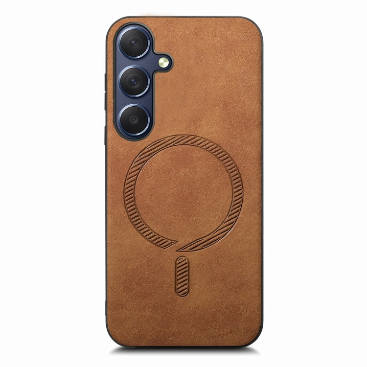 Solid Color Retro Magsafe PU Back Cover Phone Case