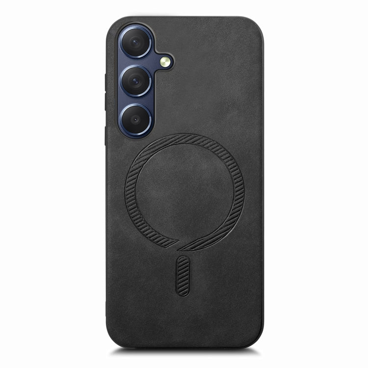 Solid Color Retro Magsafe PU Back Cover Phone Case