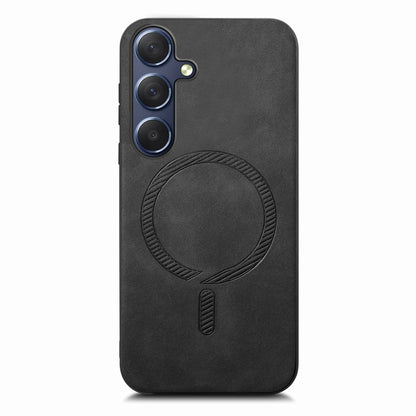 Solid Color Retro Magsafe PU Back Cover Phone Case