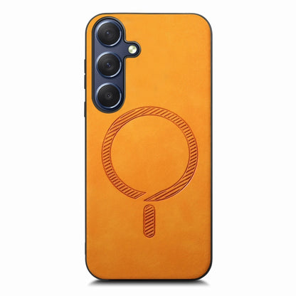 Solid Color Retro Magsafe PU Back Cover Phone Case