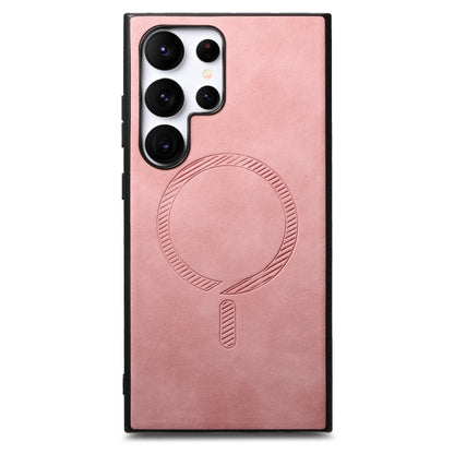 Solid Color Retro Magsafe PU Back Cover Phone Case