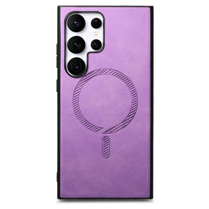 Solid Color Retro Magsafe PU Back Cover Phone Case