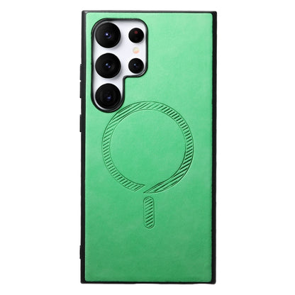 Solid Color Retro Magsafe PU Back Cover Phone Case