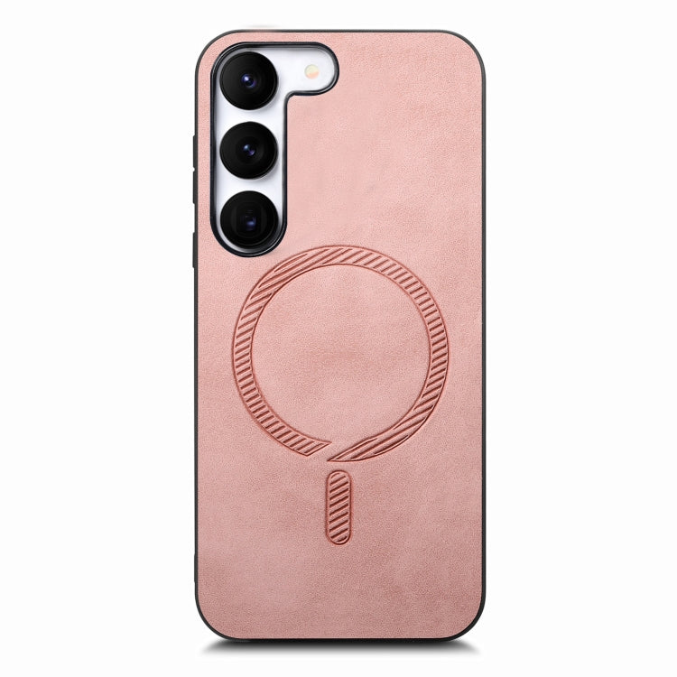Solid Color Retro Magsafe PU Back Cover Phone Case
