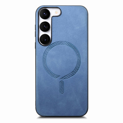 Solid Color Retro Magsafe PU Back Cover Phone Case