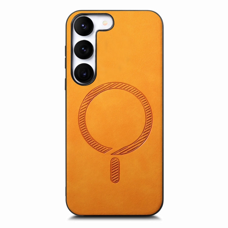 Solid Color Retro Magsafe PU Back Cover Phone Case
