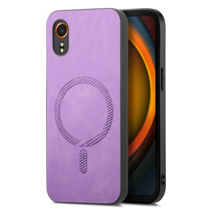 Solid Color Retro Magsafe PU Back Cover Phone Case