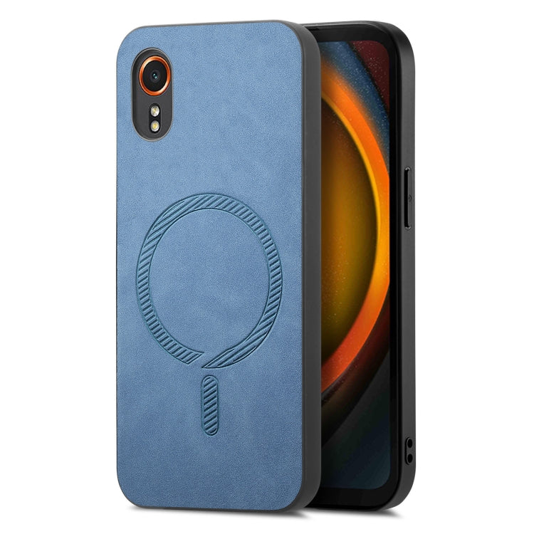 Solid Color Retro Magsafe PU Back Cover Phone Case