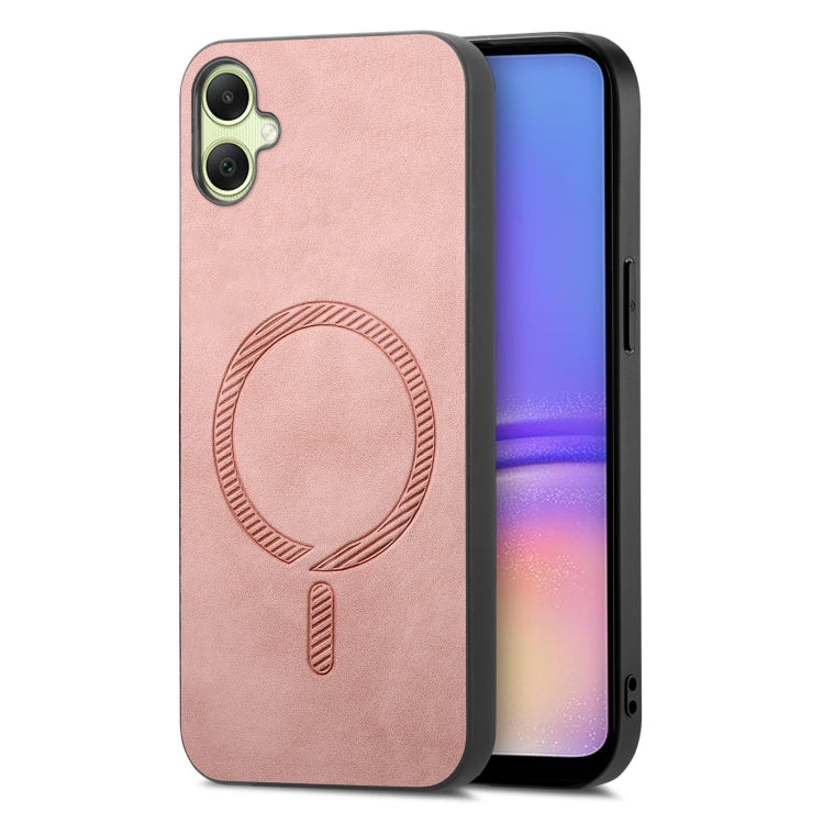 Solid Color Retro Magsafe PU Back Cover Phone Case