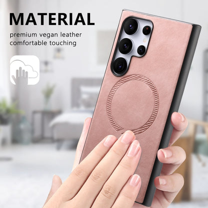 Solid Color Retro Magsafe PU Back Cover Phone Case