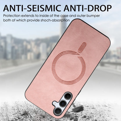 Solid Color Retro Magsafe PU Back Cover Phone Case