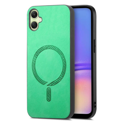 Solid Color Retro Magsafe PU Back Cover Phone Case