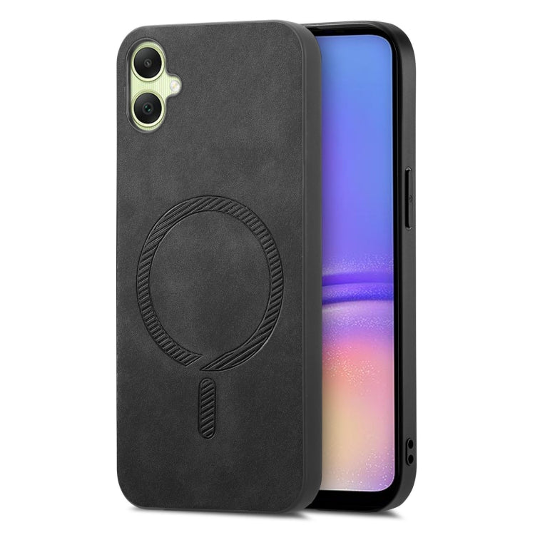 Solid Color Retro Magsafe PU Back Cover Phone Case