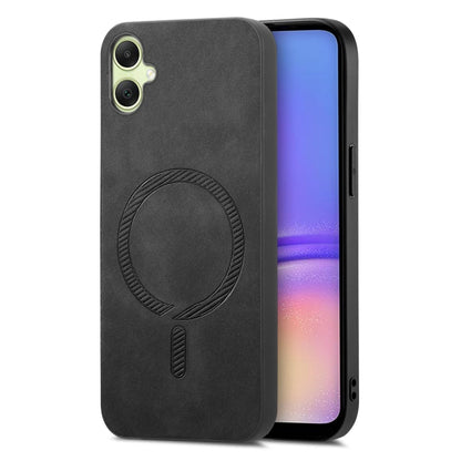 Solid Color Retro Magsafe PU Back Cover Phone Case