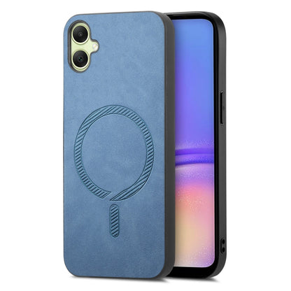 Solid Color Retro Magsafe PU Back Cover Phone Case
