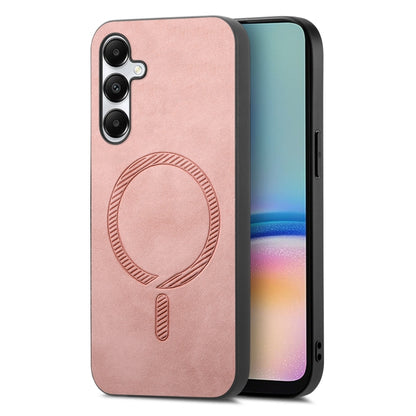 Solid Color Retro Magsafe PU Back Cover Phone Case