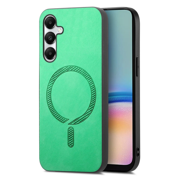 Solid Color Retro Magsafe PU Back Cover Phone Case