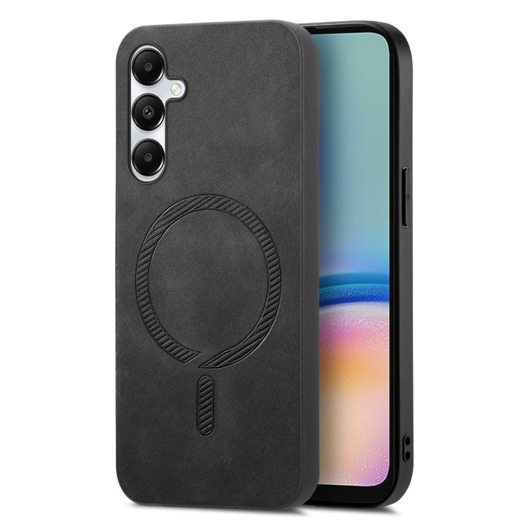 Solid Color Retro Magsafe PU Back Cover Phone Case