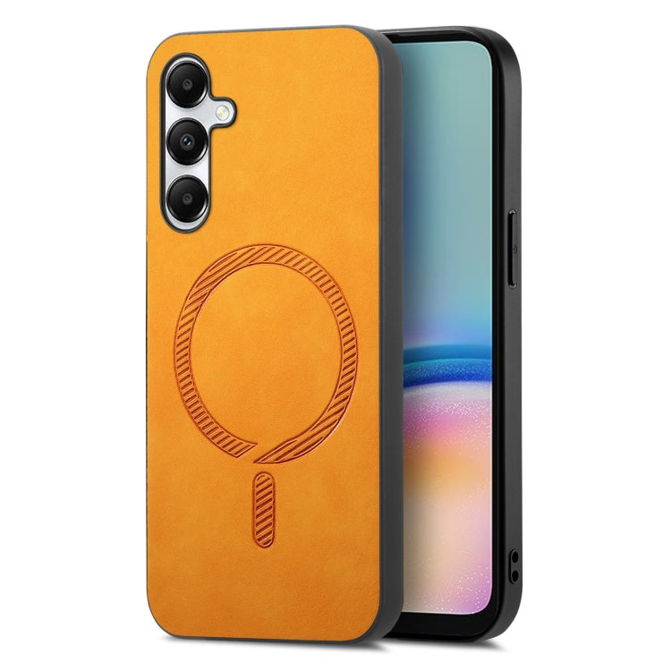 Solid Color Retro Magsafe PU Back Cover Phone Case