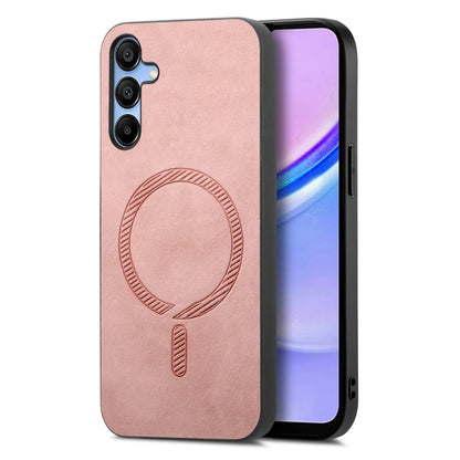 Solid Color Retro Magsafe PU Back Cover Phone Case