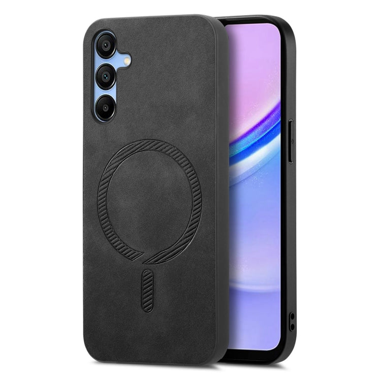 Solid Color Retro Magsafe PU Back Cover Phone Case