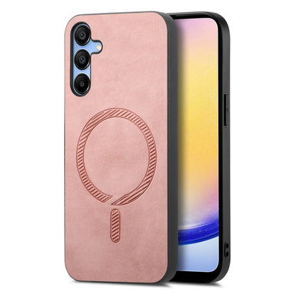 Solid Color Retro Magsafe PU Back Cover Phone Case