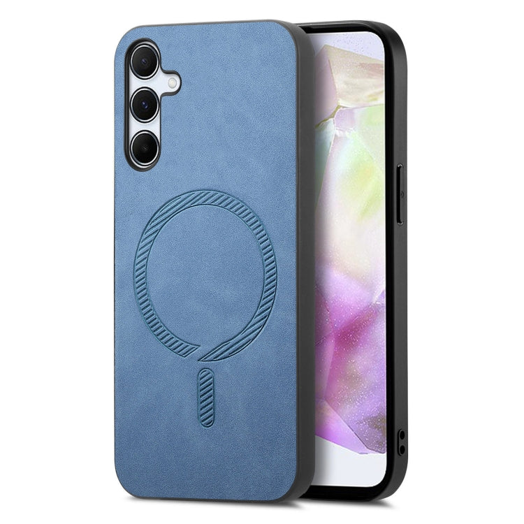 Solid Color Retro Magsafe PU Back Cover Phone Case