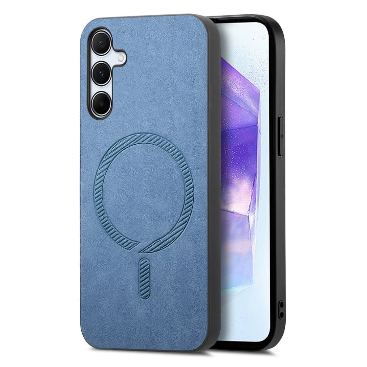 Solid Color Retro Magsafe PU Back Cover Phone Case