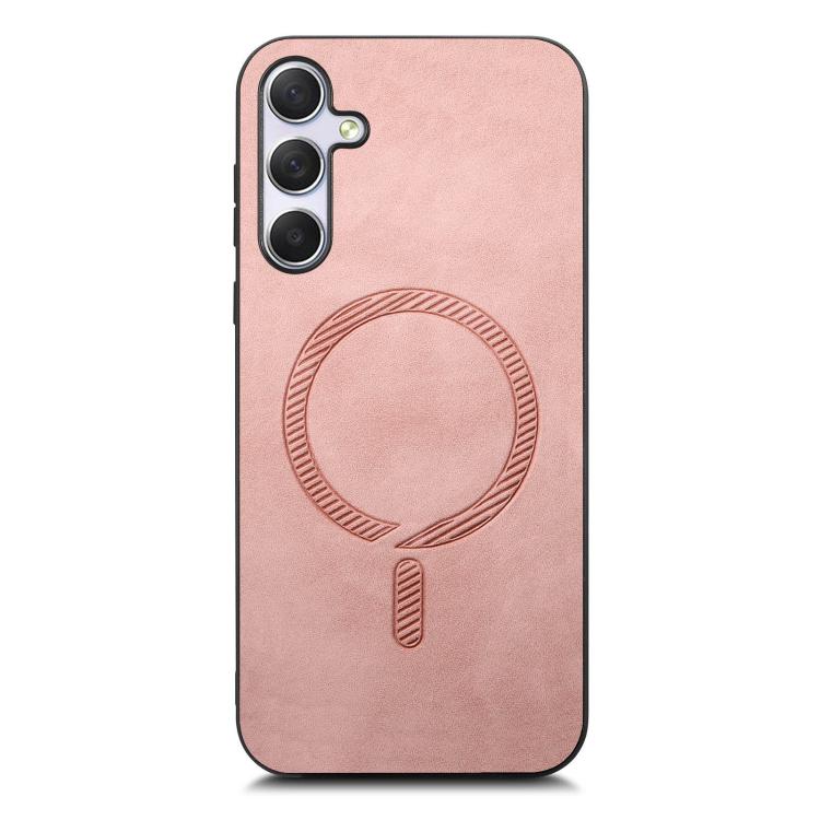 Solid Color Retro Magsafe PU Back Cover Phone Case