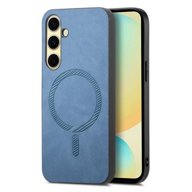 Solid Color Retro Magsafe PU Back Cover Phone Case