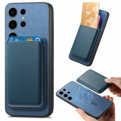 Retro Magsafe Card Bag PU Back Cover Phone Case