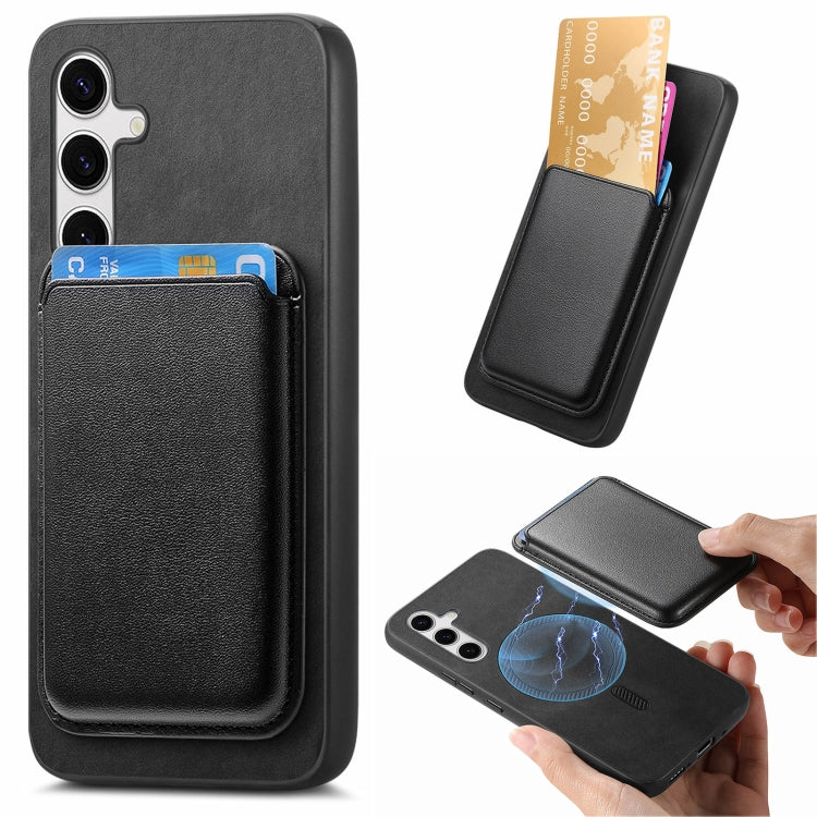 Retro Magsafe Card Bag PU Back Cover Phone Case