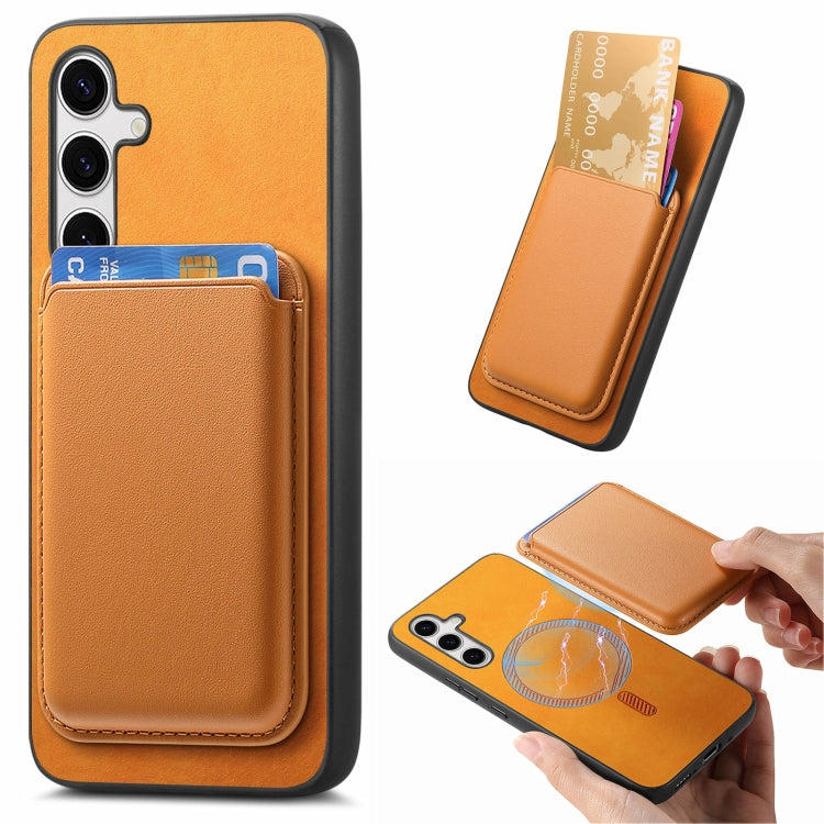 Retro Magsafe Card Bag PU Back Cover Phone Case