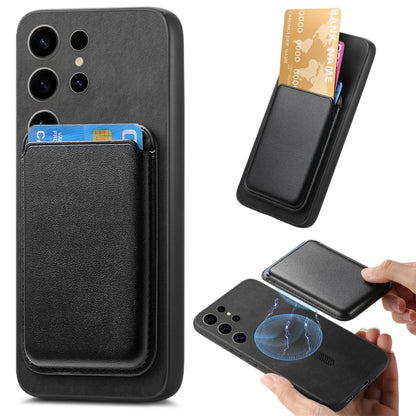 Retro Magsafe Card Bag PU Back Cover Phone Case