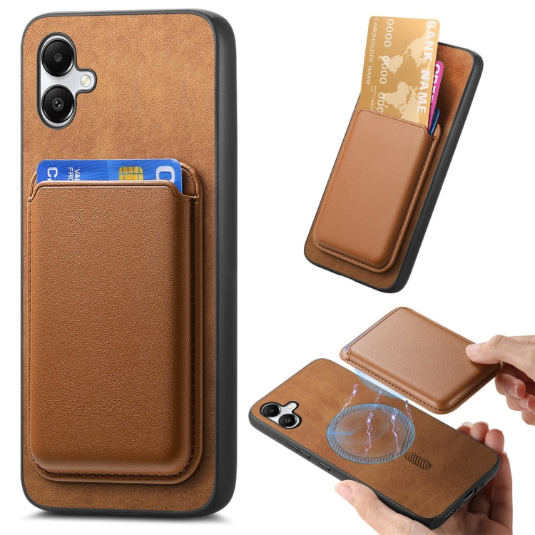 Retro Magsafe Card Bag PU Back Cover Phone Case