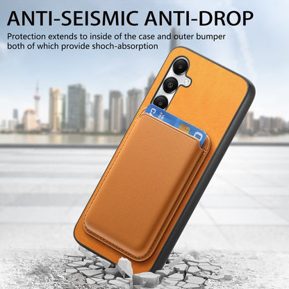 Retro Magsafe Card Bag PU Back Cover Phone Case