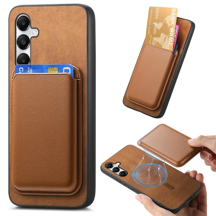 Retro Magsafe Card Bag PU Back Cover Phone Case