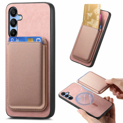 Retro Magsafe Card Bag PU Back Cover Phone Case