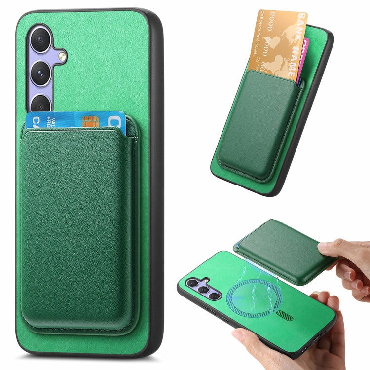 Retro Magsafe Card Bag PU Back Cover Phone Case