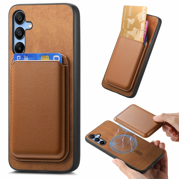 Retro Magsafe Card Bag PU Back Cover Phone Case