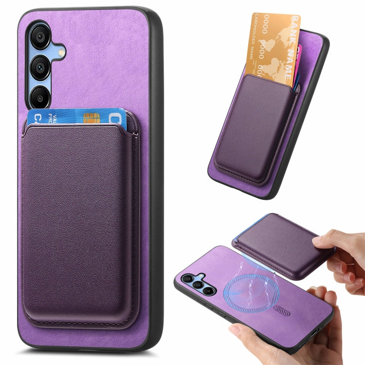 Retro Magsafe Card Bag PU Back Cover Phone Case