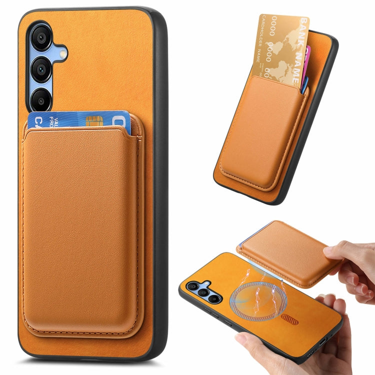 Retro Magsafe Card Bag PU Back Cover Phone Case