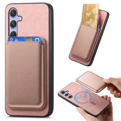 Retro Magsafe Card Bag PU Back Cover Phone Case