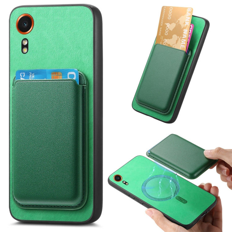 Retro Magsafe Card Bag PU Back Cover Phone Case