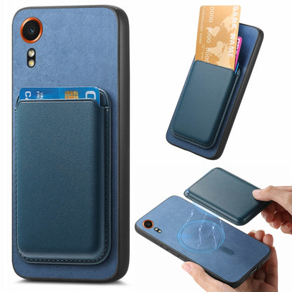 Retro Magsafe Card Bag PU Back Cover Phone Case