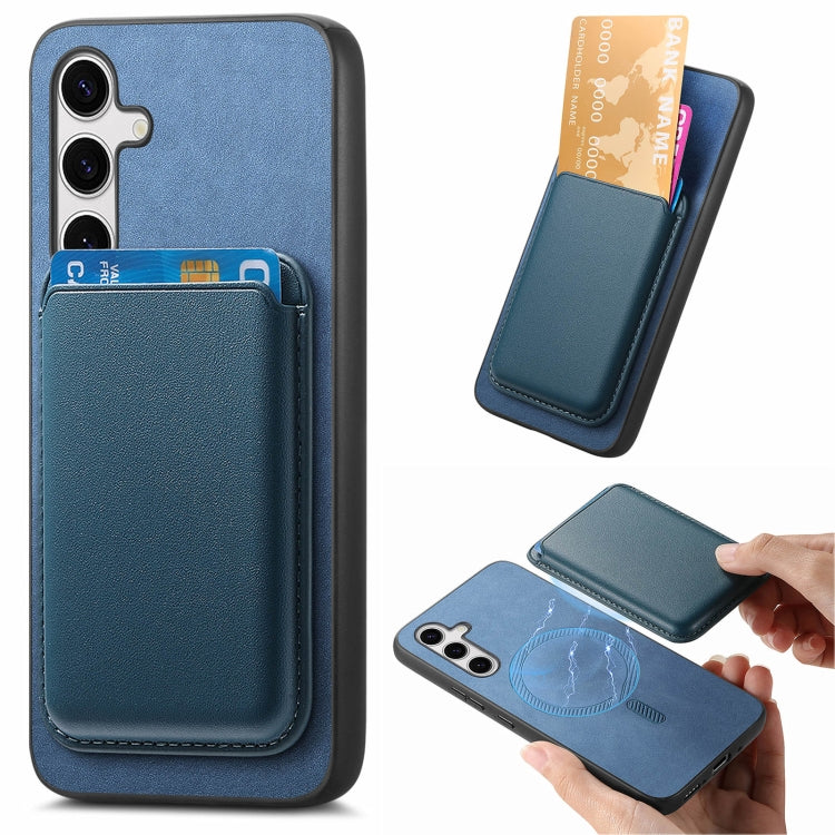 Retro Magsafe Card Bag PU Back Cover Phone Case