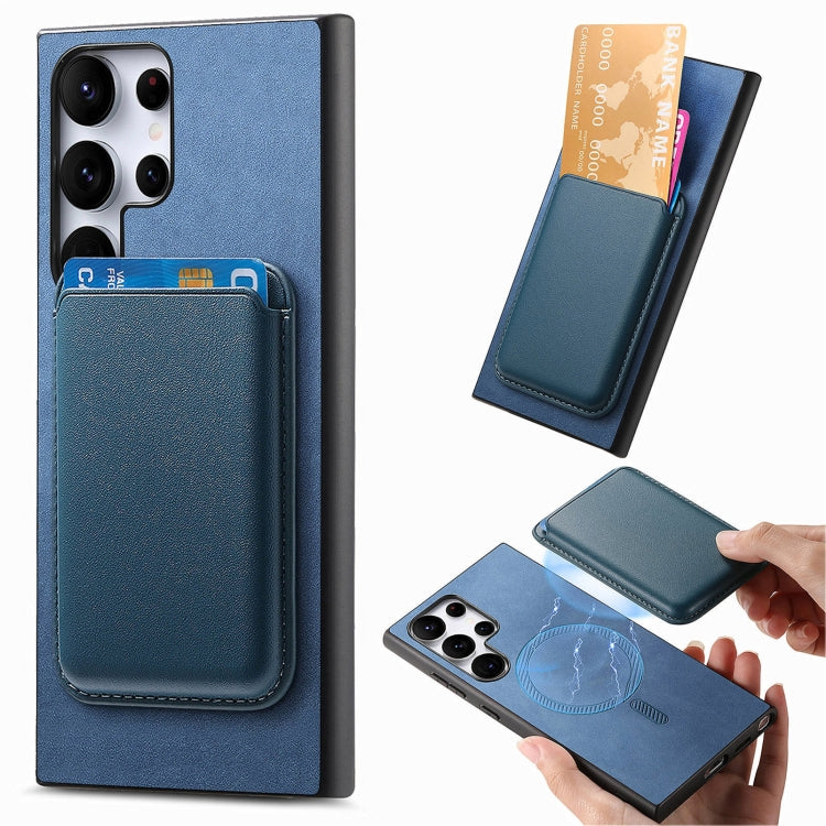 Retro Magsafe Card Bag PU Back Cover Phone Case