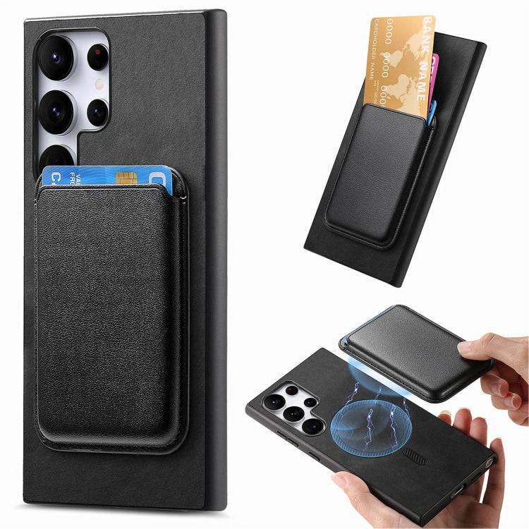 Retro Magsafe Card Bag PU Back Cover Phone Case